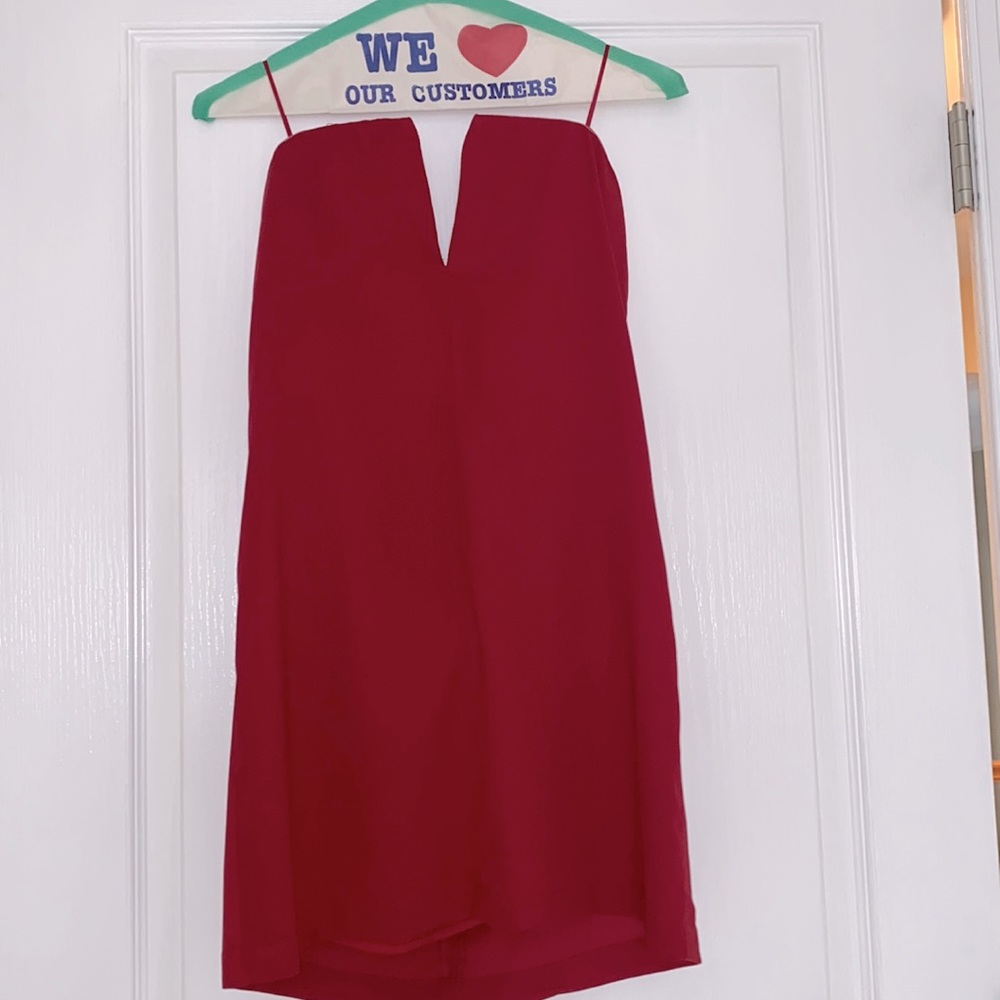 Red Strapless Dress